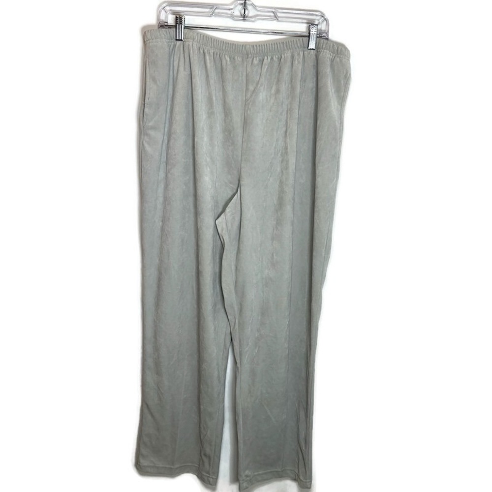 BLAIR Velour Tracksuit XL Gray Silver Quilted Smocked Zip Grandpa Retro Cottage - Picture 3 of 16